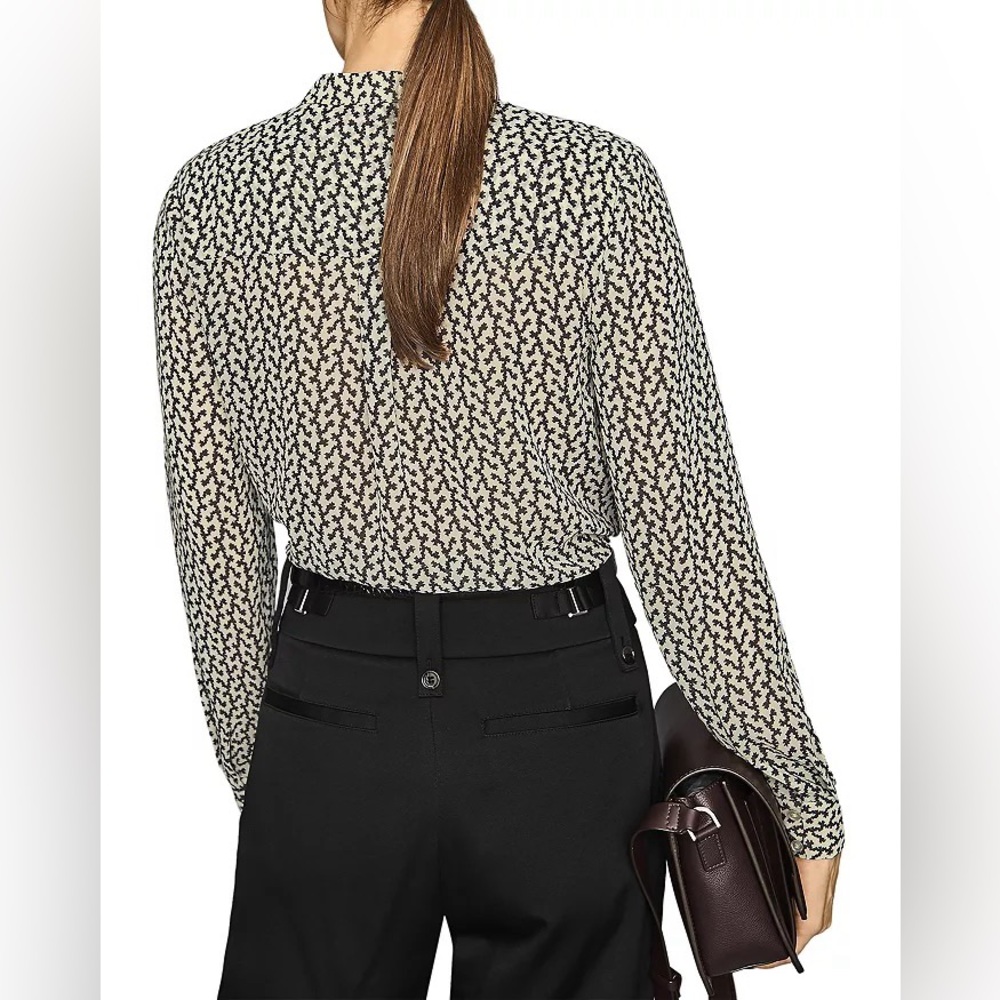 Reiss Lea Desert Trail Print Shirt Women’s Size 8 - Picture 6 of 16